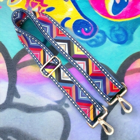 🆕️Boho Chic Colorful 🌈 Adjustable Shoulder Strap for Bags, Guitars & More 🌟 - Picture 8 of 10